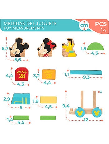 Disney Trem de Madeira Mickey e Minnie WOOMAX