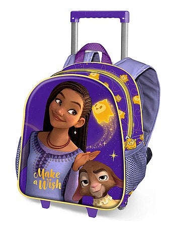 Disney Wish: O Poder dos Desejos Star Mochila 3D com Rodas Pequena, Lilás