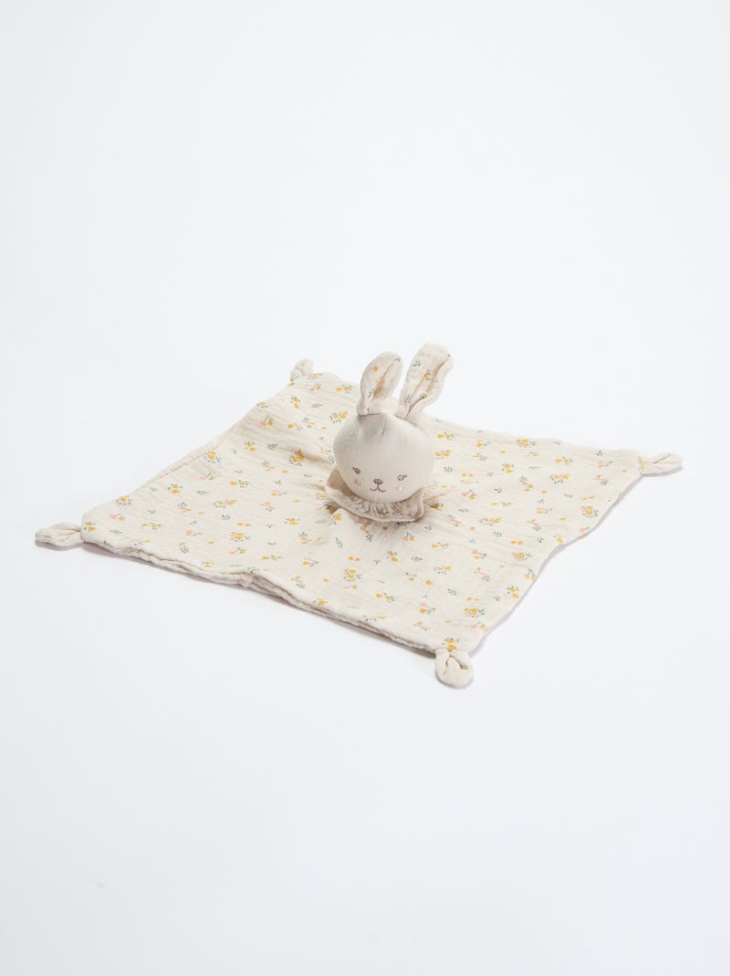 Doudou Paninho de Coelho Bege - Kiabi