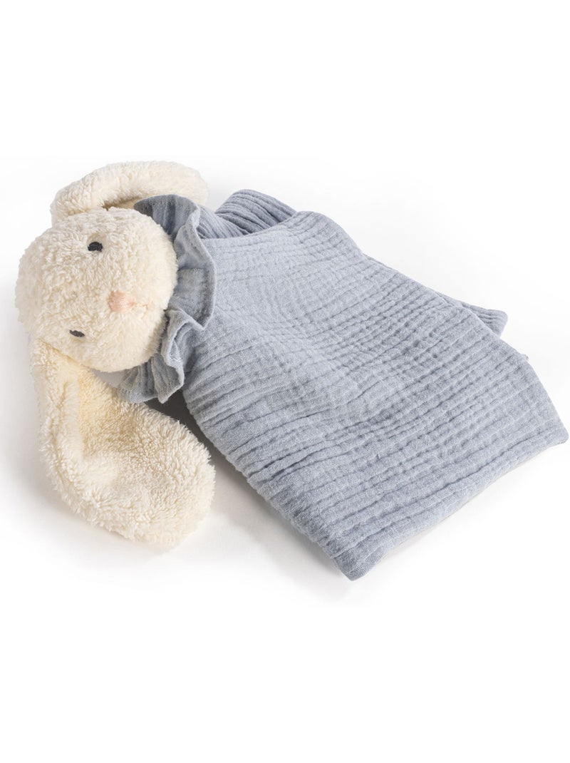 Doudou plano coelho em gaze de algodão | walking mum Cinza - Kiabi