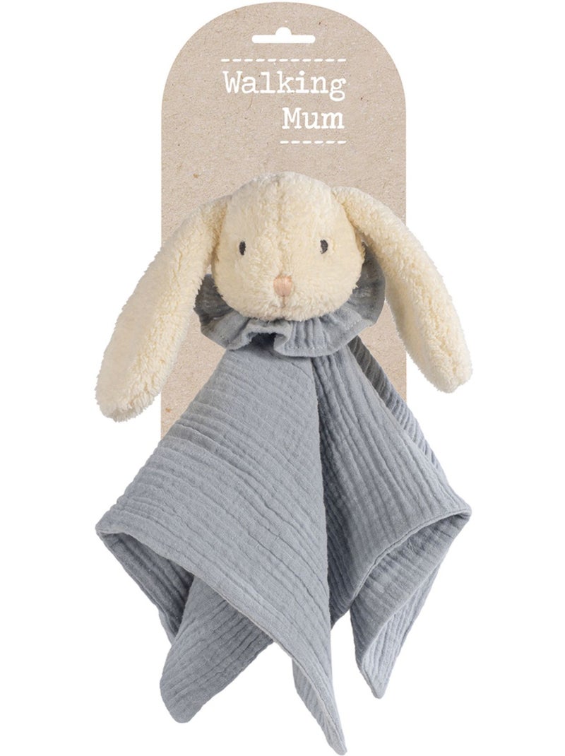 Doudou plano coelho em gaze de algodão | walking mum Cinza - Kiabi
