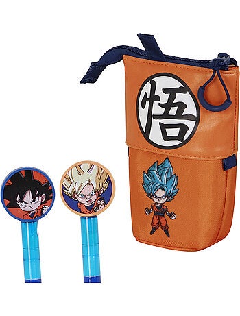 Dragon Ball Super Estojo Cute + 2 Canetas de Gel Apagáveis, Multicolorido