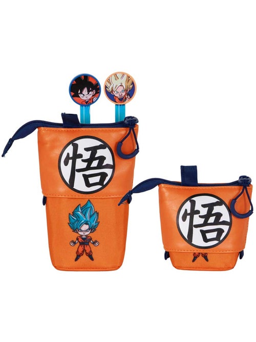 Dragon ball super estojo cute + 2 canetas de gel apagáveis, multicolorido - Kiabi