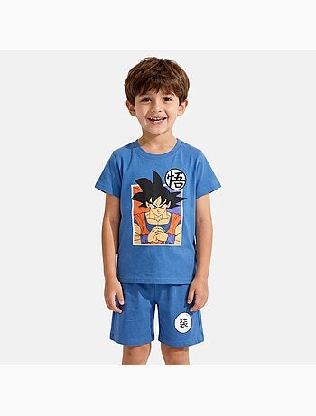Dragon ball z - conjunto de camiseta e shorts combinando com um personagem licenciado