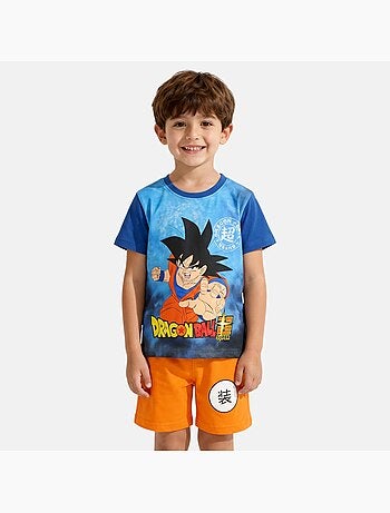 Dragon ball z - conjunto infantil de camiseta e shorts combinando