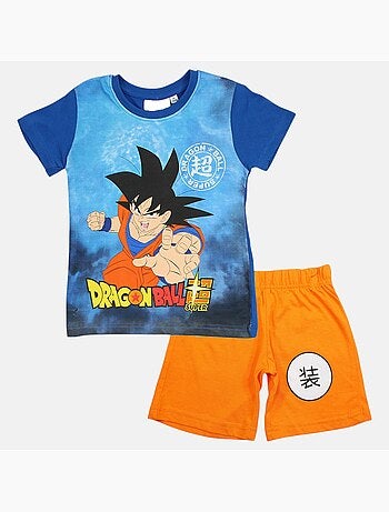 Dragon ball z - conjunto infantil de camiseta e shorts combinando
