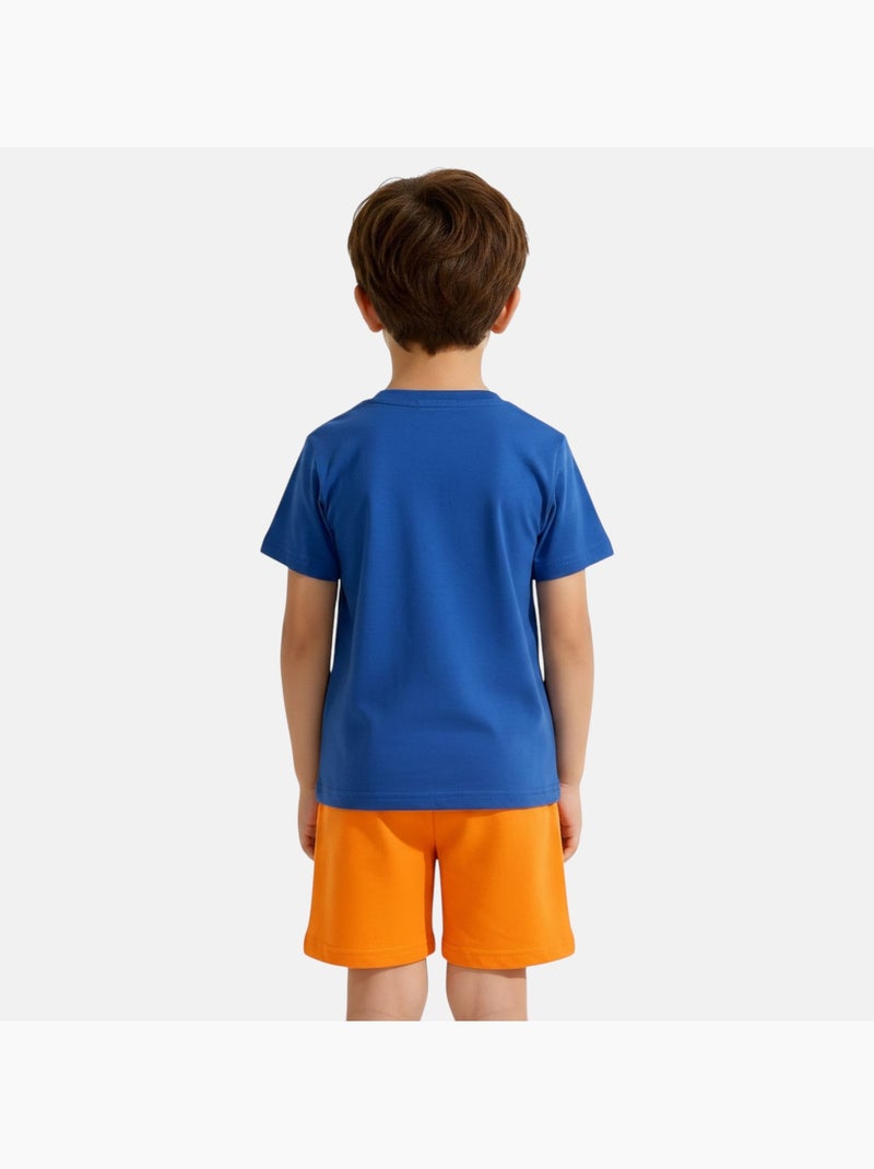 Dragon ball z - conjunto infantil de camiseta e shorts combinando Azul-marinho - Kiabi