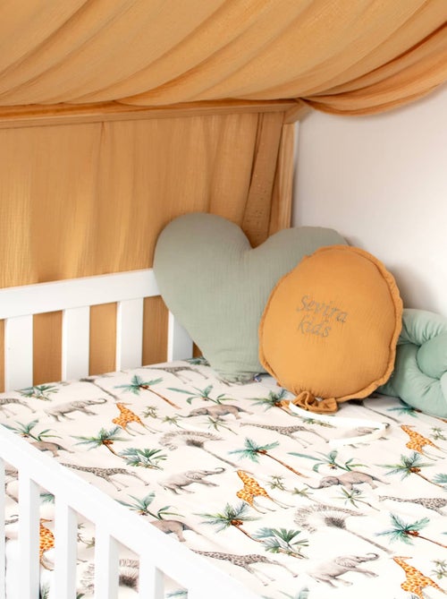 Drap-housse em cetim de algodão | sevira kids - Kiabi Drap-housse em cetim de algodão | sevira kids - Kiabi