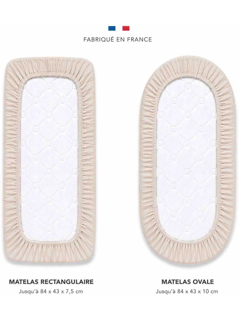 Drap-housse para berço em gaze de algodão | sevira kids Bege - Kiabi