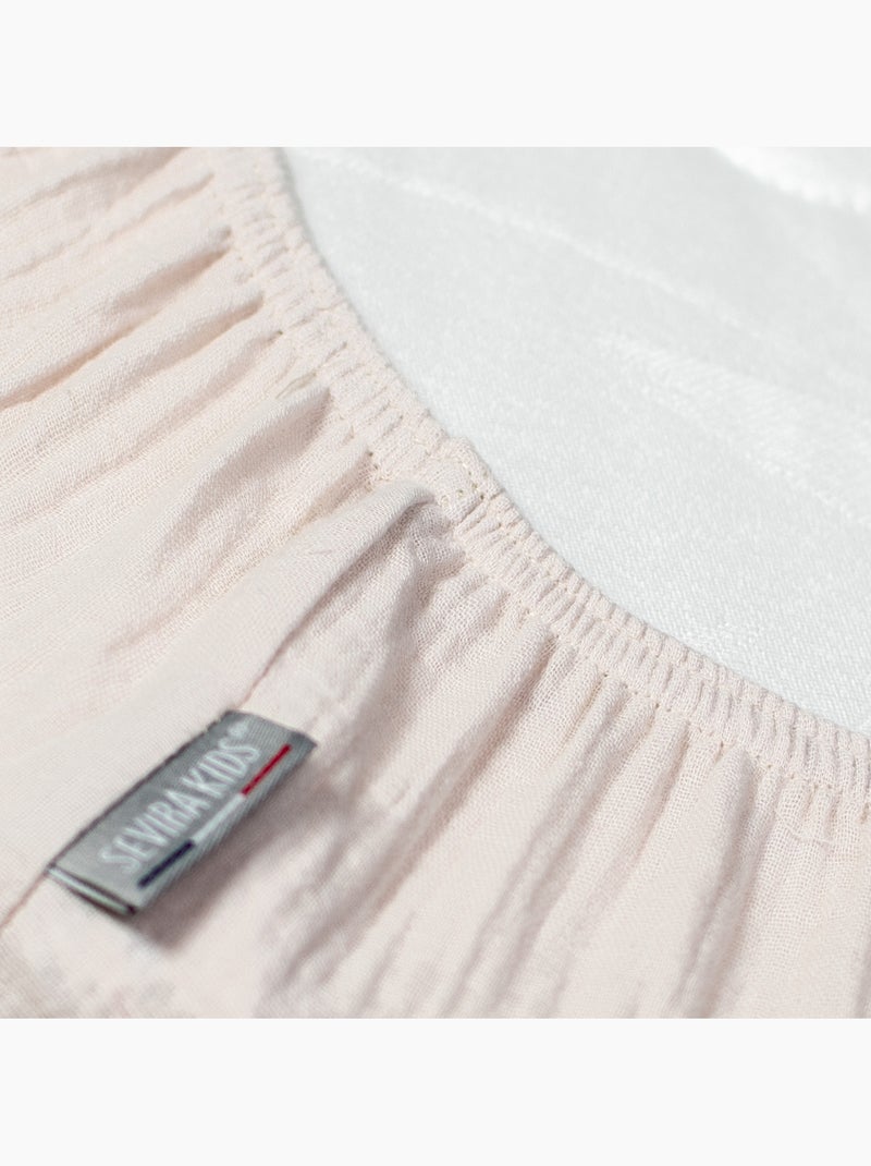 Drap-housse para berço em gaze de algodão | sevira kids Bege - Kiabi