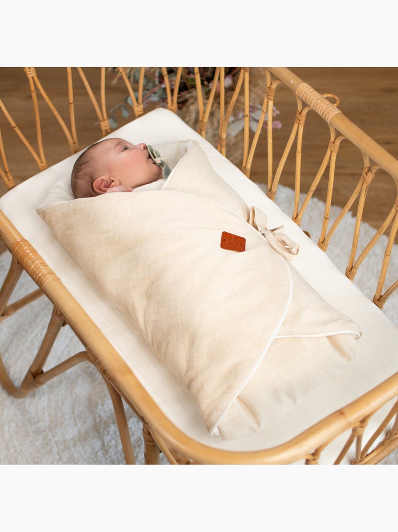 Drap-housse para berço em gaze de algodão | sevira kids Branco - Kiabi