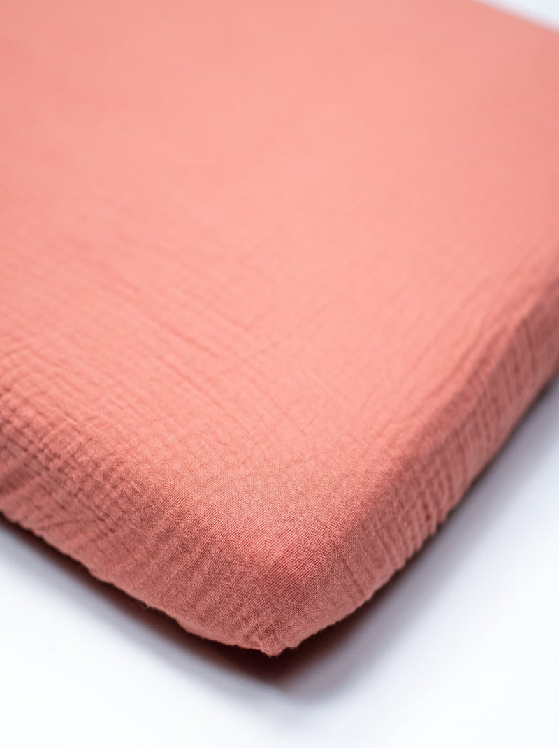 Drap-housse para berço em gaze de algodão | sevira kids Castanho - Kiabi