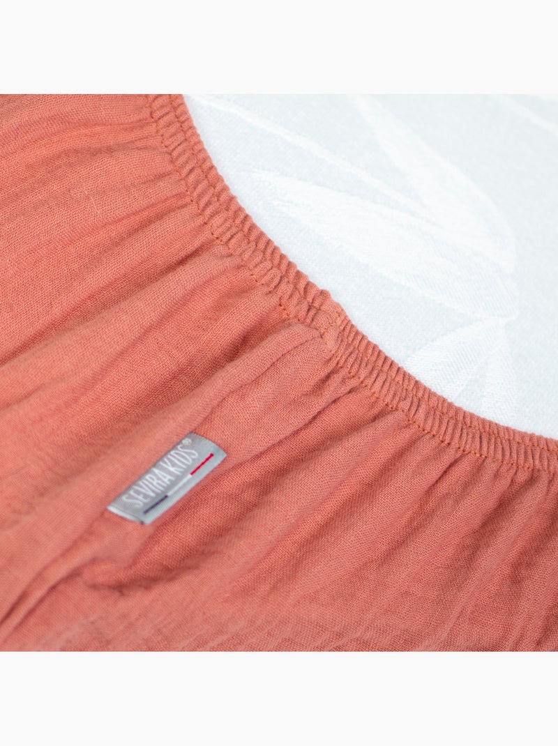 Drap-housse para berço em gaze de algodão | sevira kids Castanho - Kiabi
