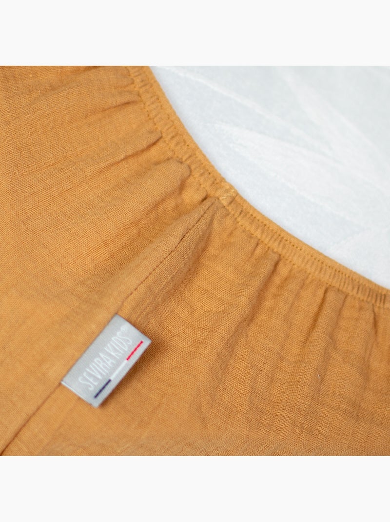 Drap-housse para berço em gaze de algodão | sevira kids Castanho-claro - Kiabi