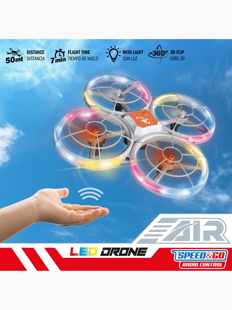 Drone 360º brinquedo de controlo remoto com luzes led 17x17 cm speed & go N/D - Kiabi