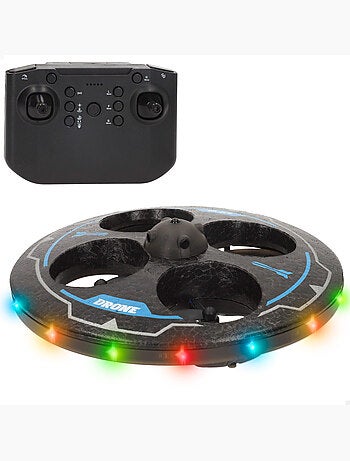 Drone de brinquedo circular controlado remotamente com rotação de 360° e giroscópio speed & go
