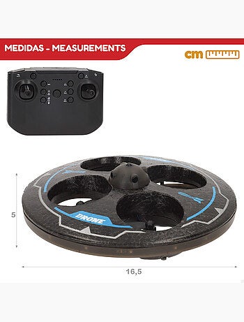Drone de brinquedo circular controlado remotamente com rotação de 360° e giroscópio speed & go