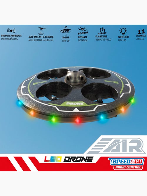 Drone de brinquedo circular controlado remotamente com rotação de 360° e giroscópio speed & go - Kiabi
