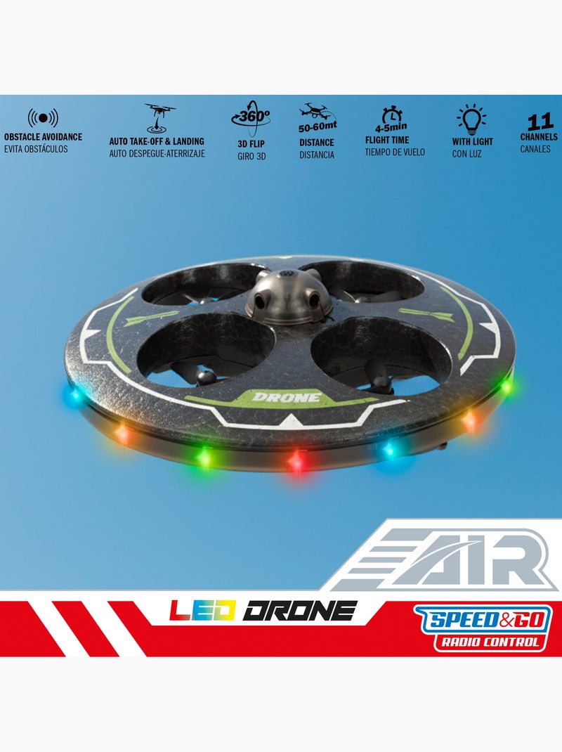 Drone de brinquedo circular controlado remotamente com rotação de 360° e giroscópio speed & go N/D - Kiabi