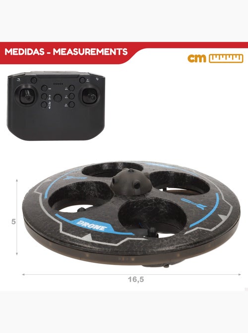 Drone de brinquedo circular controlado remotamente com rotação de 360° e giroscópio speed & go - Kiabi