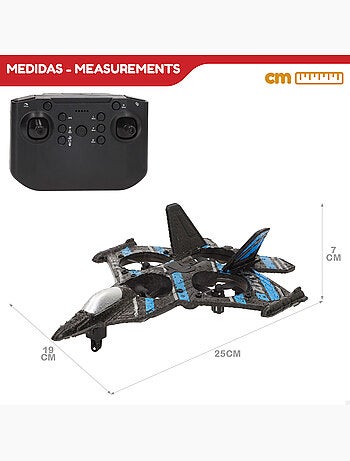 Drone de combate controlado remotamente de 25 cm com rotação de 360° e giroscópio speed & go