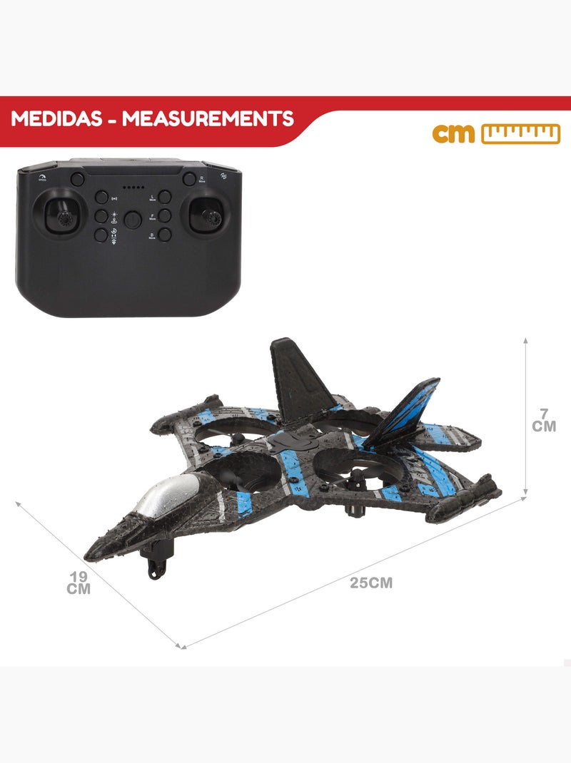 Drone de combate controlado remotamente de 25 cm com rotação de 360° e giroscópio speed & go N/D - Kiabi