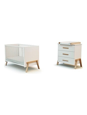 Duo cama de bebé e cómoda canaille