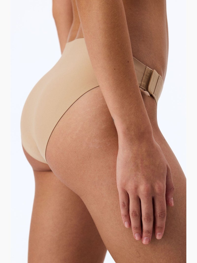 Easy open cueca de cintura baixa penti Bege-argila - Kiabi