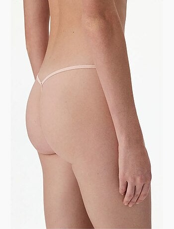 Easy renda decote em v floral string penti