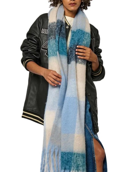 Écharpe Feminina Kaporal Menny Azul e Branca - Kiabi Écharpe Feminina Kaporal Menny Azul e Branca - Kiabi