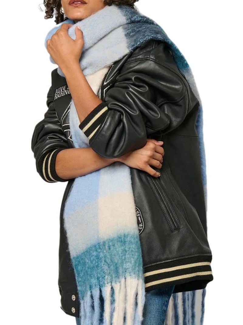 Écharpe Feminina Kaporal Menny Azul e Branca Azul - Kiabi