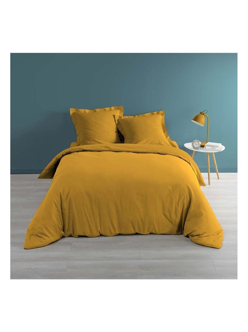 Edredão algodão percale douceur d'intérieur Amarelo-escuro - Kiabi