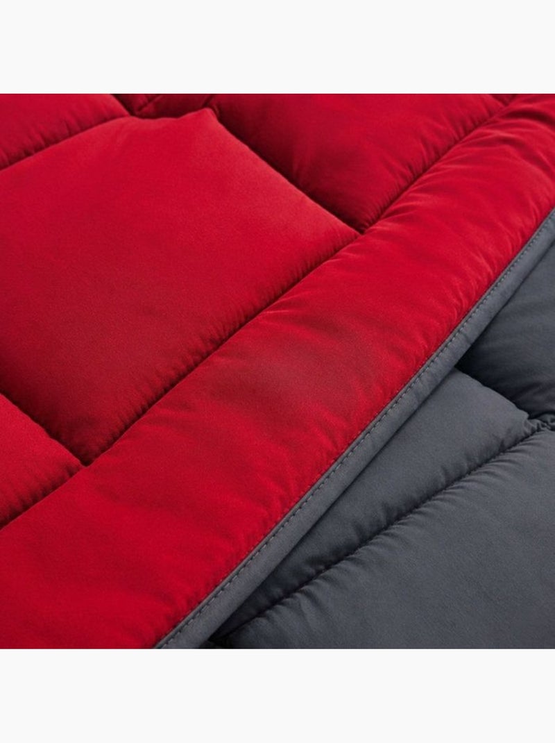 Edredão de verão em microfibra bicolor Vermelho - Kiabi