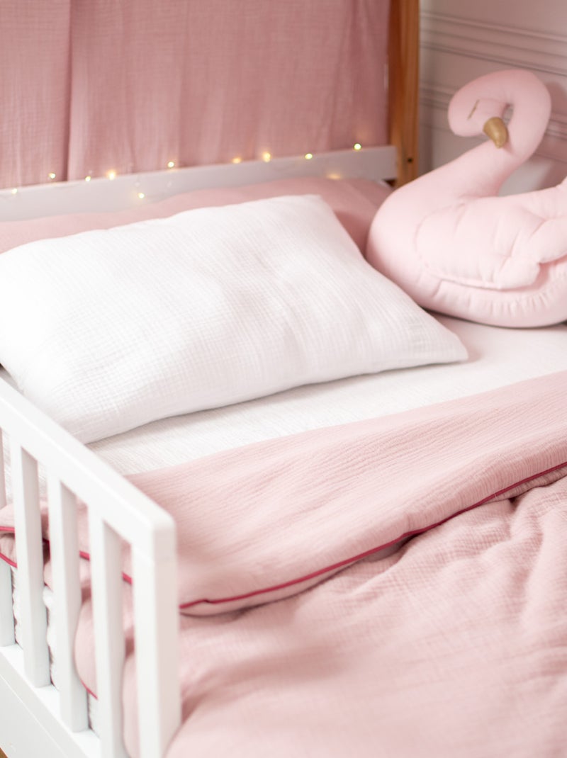 Edredão e almofada infantil em gaze de algodão | sevira kids Rosa - Kiabi