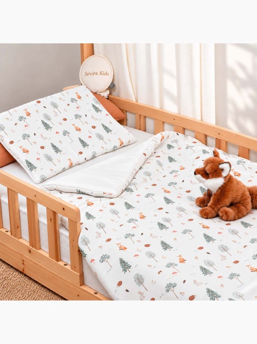 Edredão e almofada infantil reversível em gaze de algodão | sevira kids - Kiabi Edredão e almofada infantil reversível em gaze de algodão | sevira kids - Kiabi