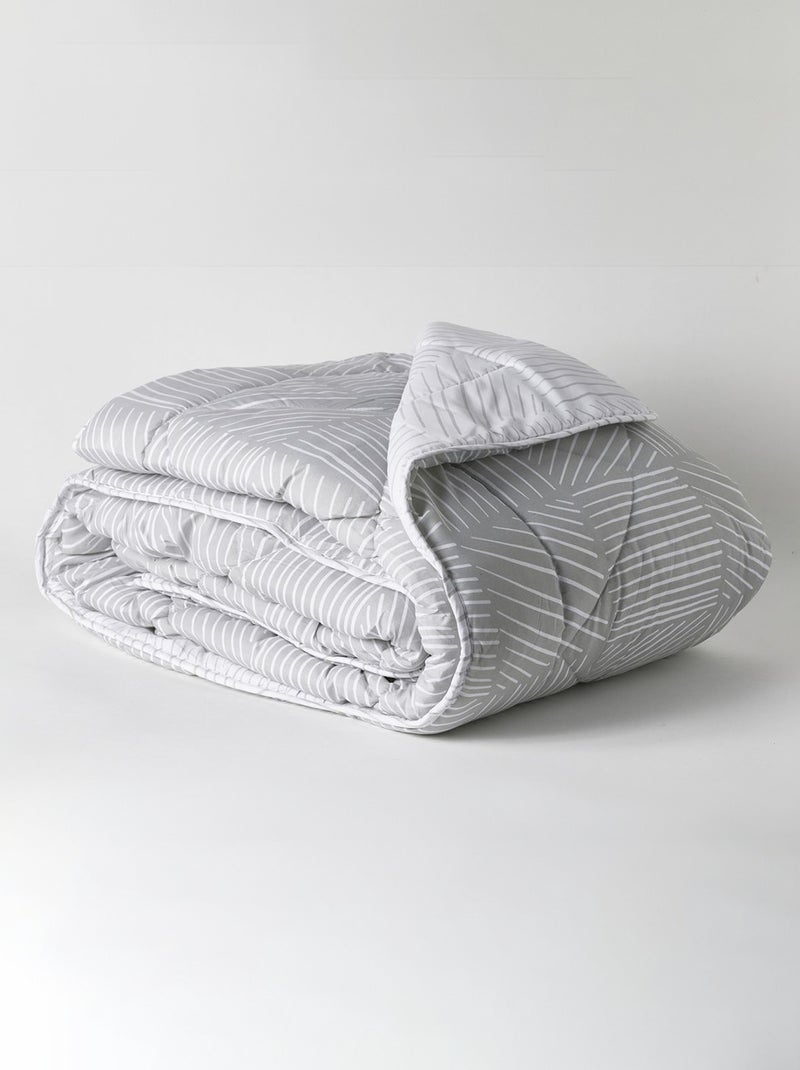 Edredão estampado CINZA - Kiabi