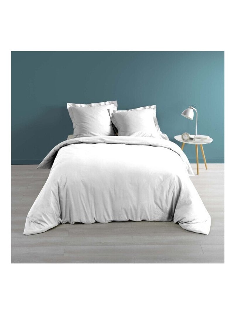 Edredão percal de algodão lia promo linge Branco - Kiabi