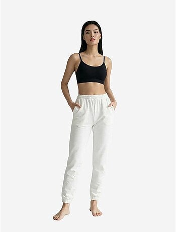Elastic waist solid jogger sweatpants my fashion