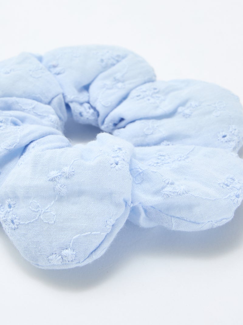 Elástico de cabelo bordado Azul - Kiabi