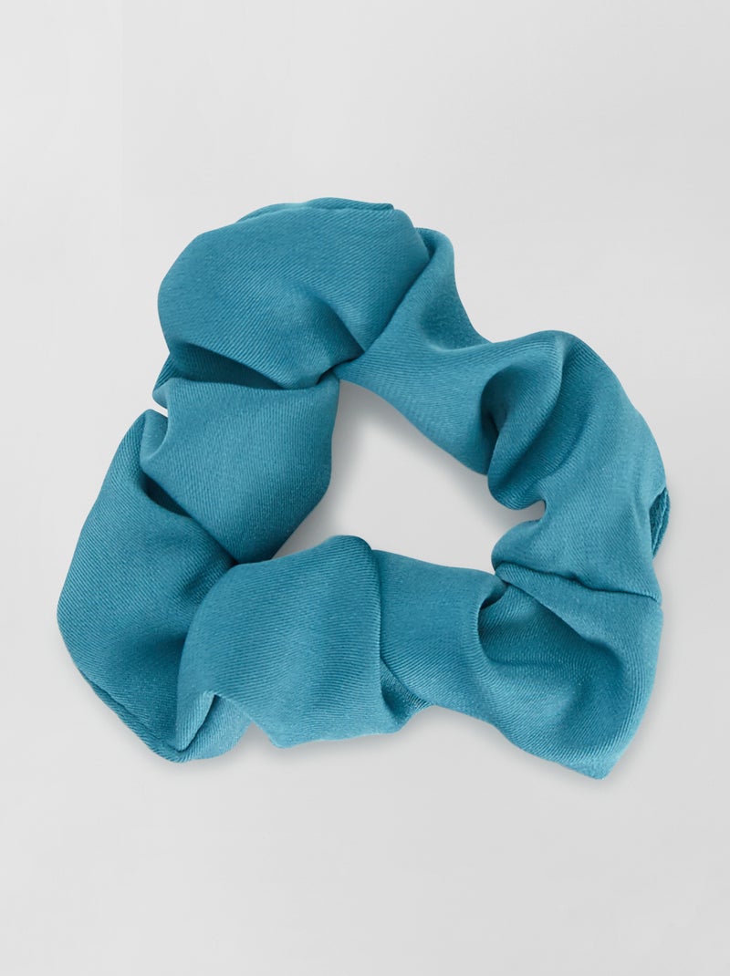 Elástico de cabelo com efeito acetinado Azul - Kiabi