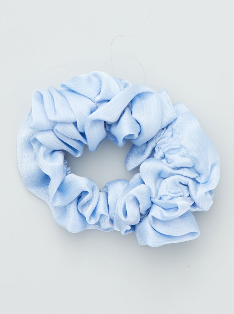 Elástico de cabelo com efeito acetinado Azul - Kiabi
