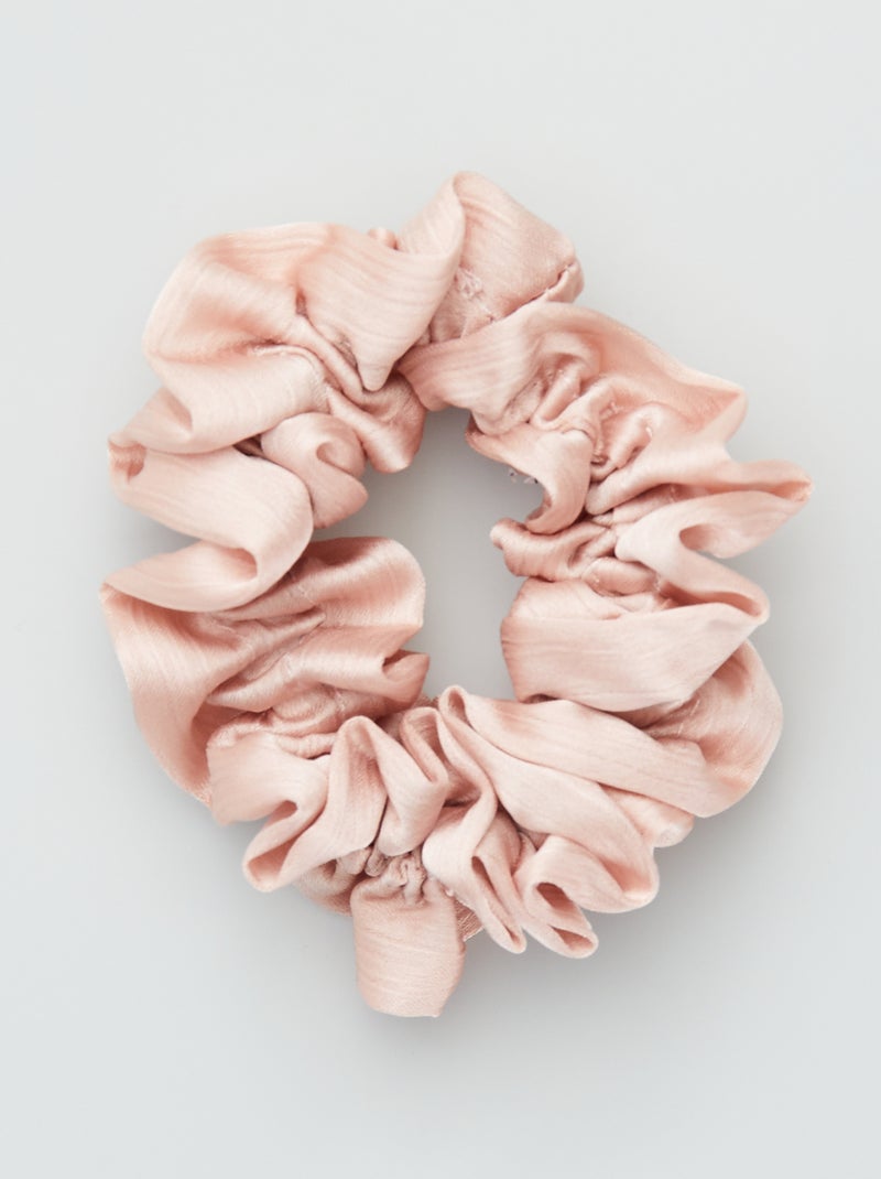 Elástico de cabelo com efeito acetinado Rosa - Kiabi
