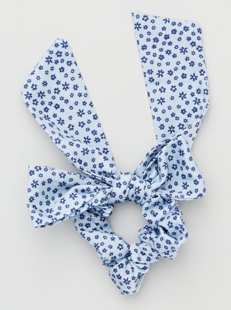 Elástico de cabelo com laço comprido AZUL - Kiabi