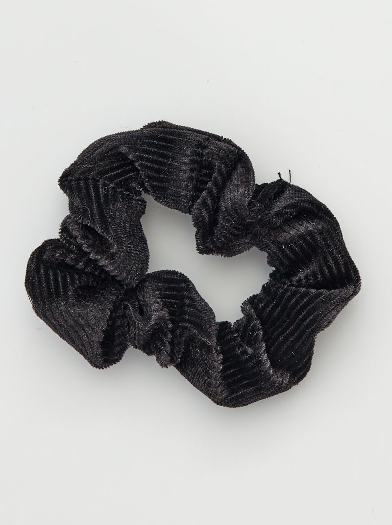 Elástico de cabelo em bombazina Preto - Kiabi