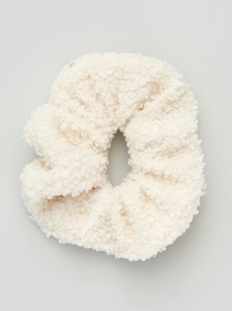 Elástico de cabelo em sherpa BRANCO - Kiabi
