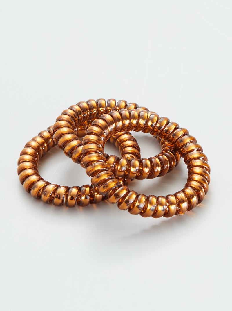 Elásticos flexíveis  - Lote de 3 Bronze - Kiabi