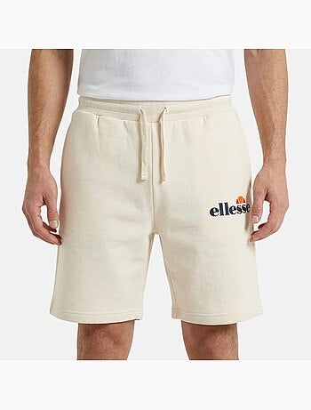 Ellesse - bermudas de malha felpuda de corte reto, com cordão na cintura