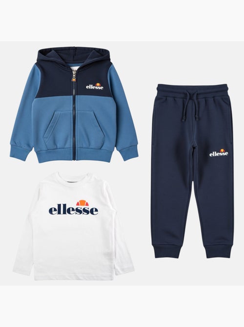 Ellesse - Conjunto 3 peças t-shirt, casaco com capuz e calças de jogging menino estampado - Kiabi Ellesse - Conjunto 3 peças t-shirt, casaco com capuz e calças de jogging menino estampado - Kiabi