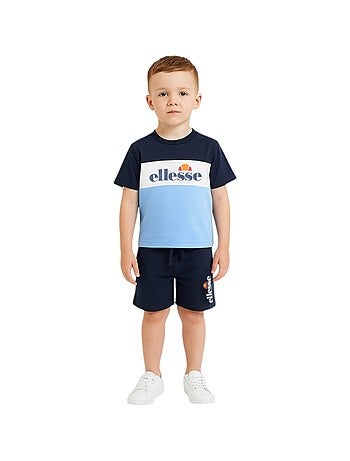 Ellesse - Conjunto 3 peças t-shirt manga curta, calção e saco estampado