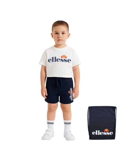Ellesse - Conjunto 3 peças t-shirt manga curta, calção e saco estampado - Kiabi Ellesse - Conjunto 3 peças t-shirt manga curta, calção e saco estampado - Kiabi